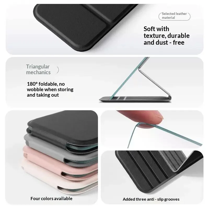 1/2PCS Foldable PU Leather Compact Mirror HD Portable Travel Cosmetic Mirror Handheld Vanity Mirror