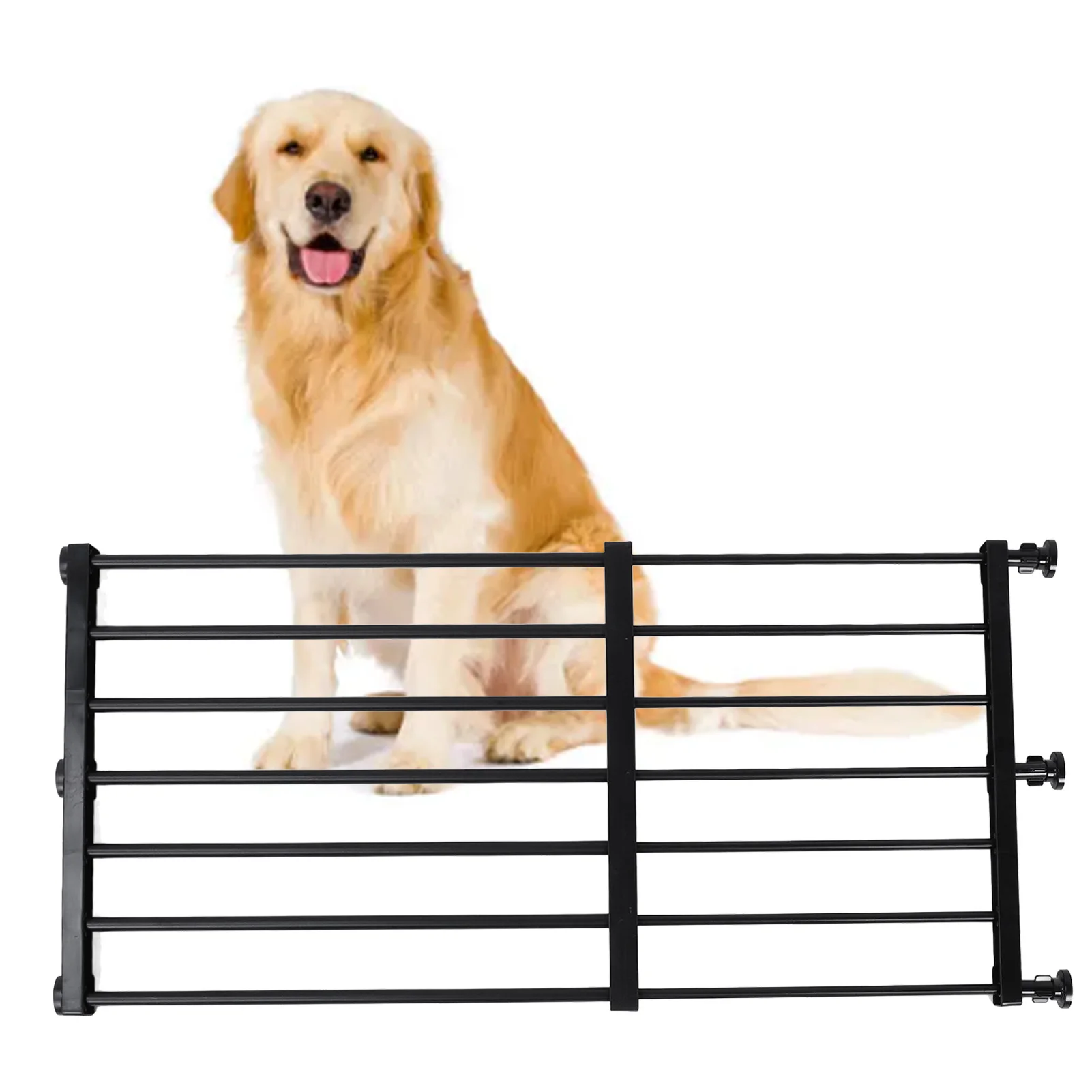 Short Dog Gate Expandable Adjustable Versatile Easy Installation Step Over Pet Gate For Indoor Doorway Stair Window Kitchen