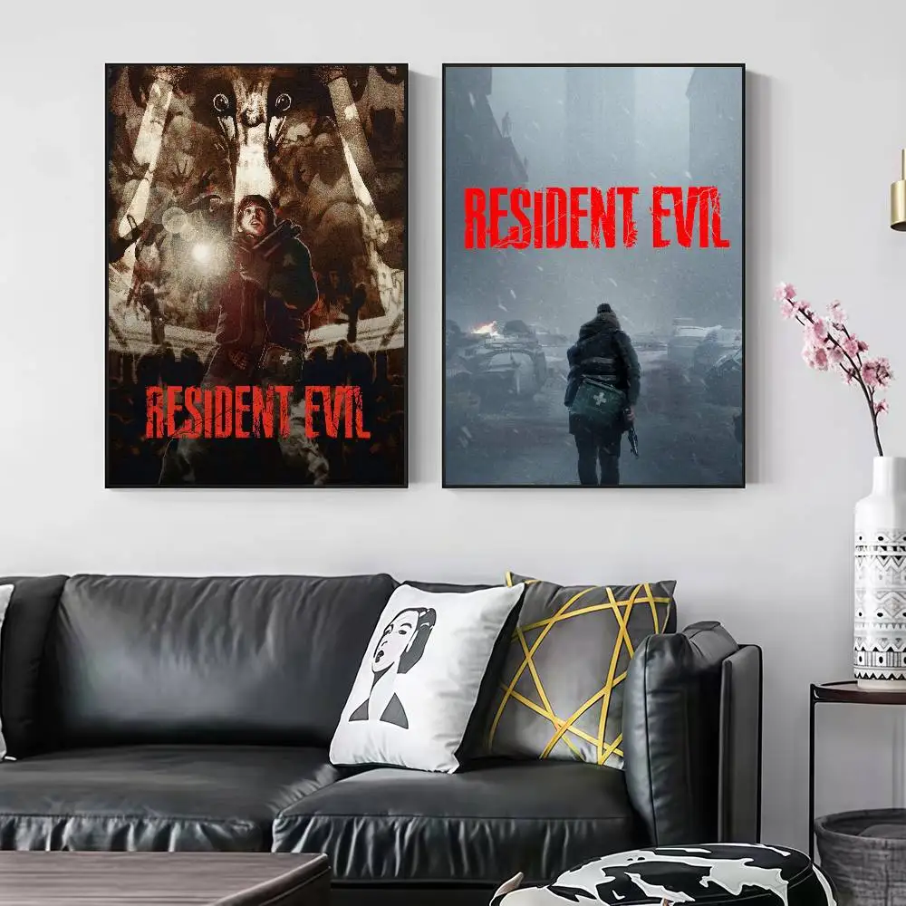 Movie R-Resident E-Evil 2026 Peelable Self-adhesive Poster Stickers Are Suitable For Frameless Wall Decoration In A Room