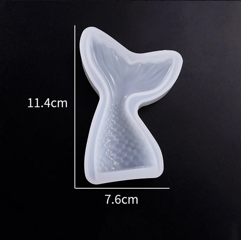 DIY Mermaid Tail Mirror Silicone Mold Cake Decoration Baking Tool Hand Soap Mold Fish Tail Cake Tools Bakeware