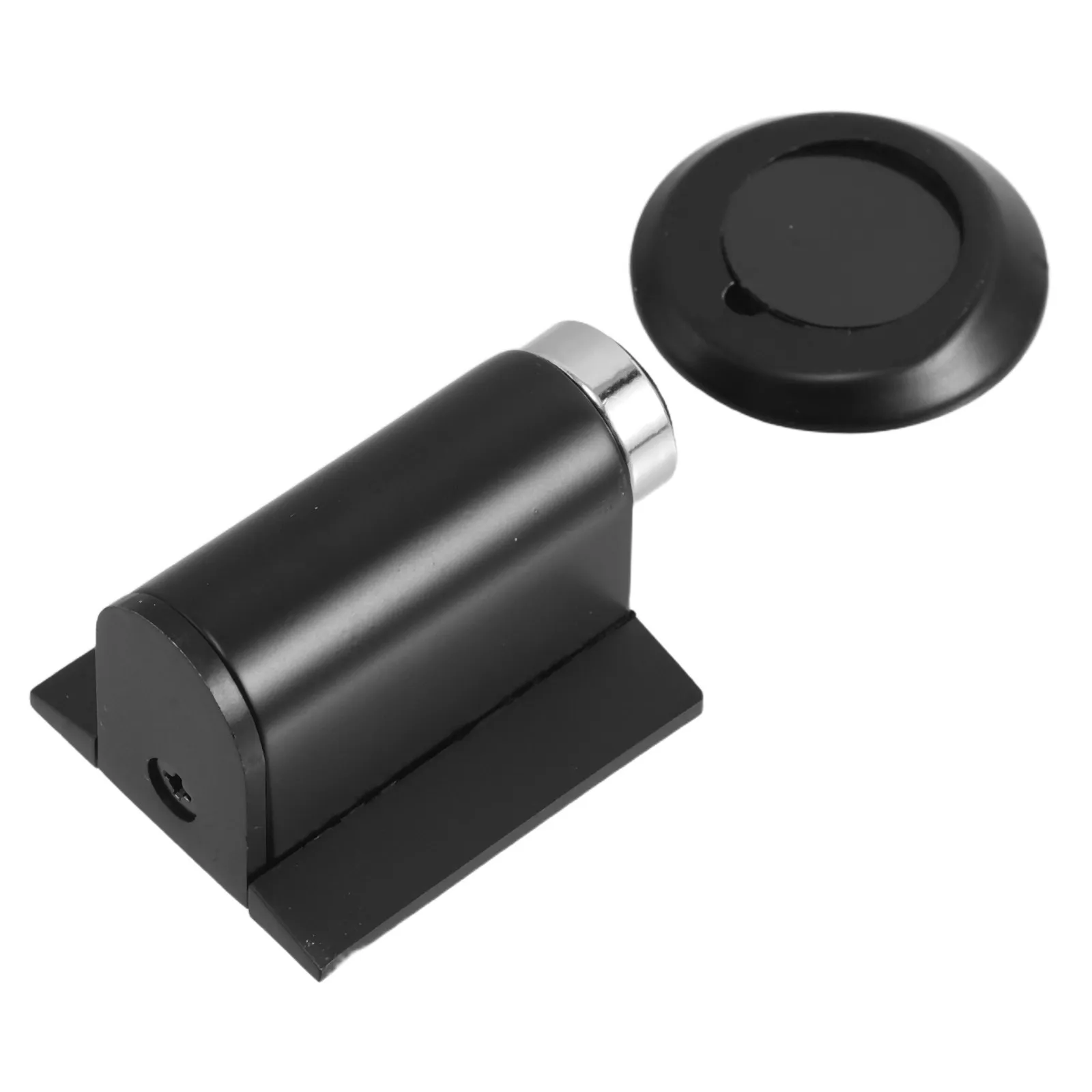 Anti-Collision Door Stopper Floor Mount No Drill Silent Buffer for Home Office Hotel Garage Wall Protection Matte Black