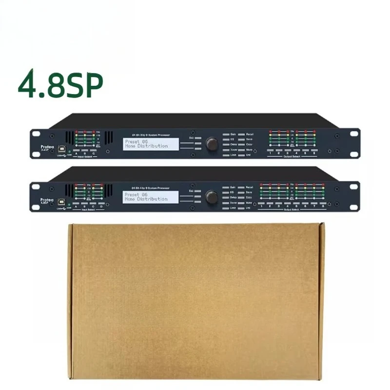 

Аудиопроцессор 4.8SP Профессиональный цифровой аудиопроцессор 3.6SP 4.8SP Технология DSP Линейный массив металлического корпуса Динамики