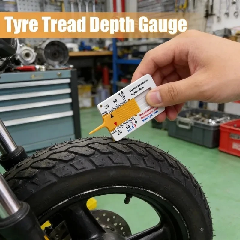 0-20mm Tyre Tread Depth Depthometer Car Wheel Tread Depthometer Tread Ruler Wheel Measure Tool Plastic Measure Tool