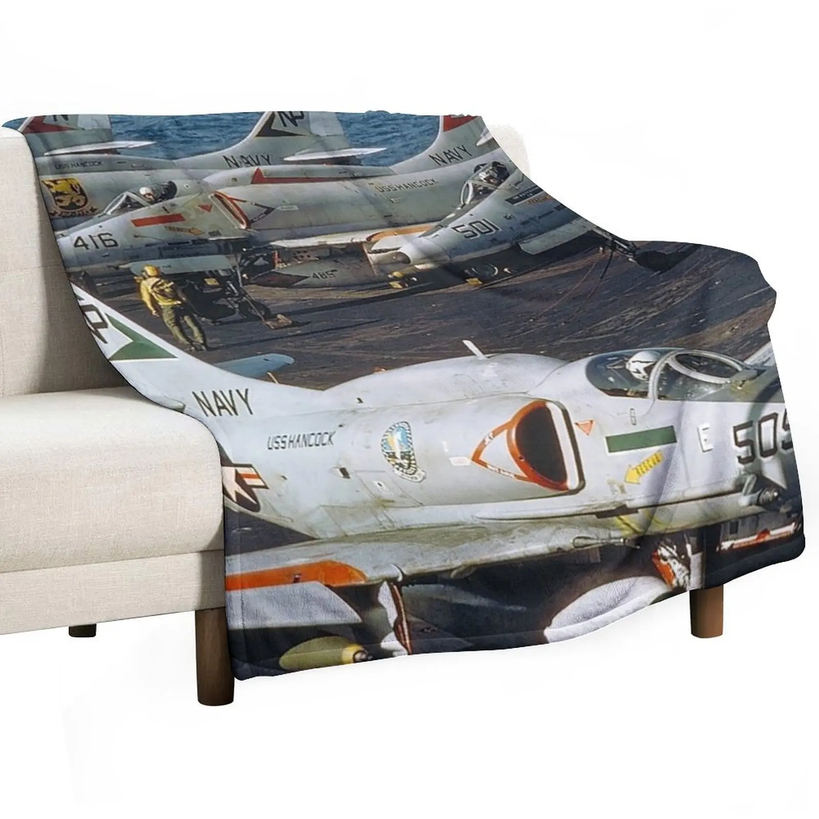 

A-4 Skyhawk Jet Ranger Aircraft Aviation Throw Blanket Luxury St Polar Plaid on the sofa Kid'S Blankets