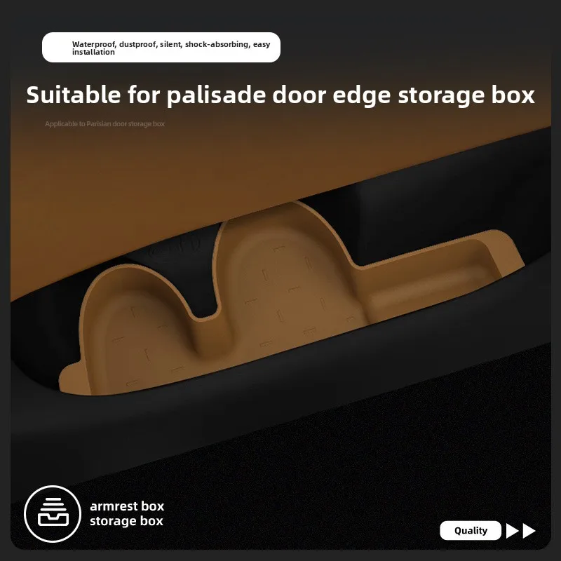 Door Storage Organizer Tray for Hyundai Palisade 2026 Door Pocket Insert with Phone Slot  Card Holder Car Interior Accessory 4Pc