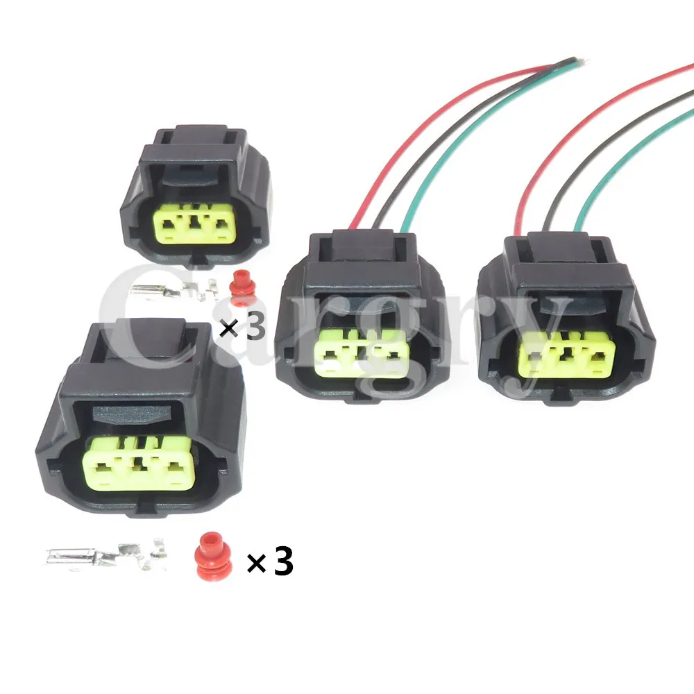 

1 Set 3P Automobile Wire Connector 184032-1 AC Assembly Car Alternator Electric Wiring Waterproof Socket For Ford