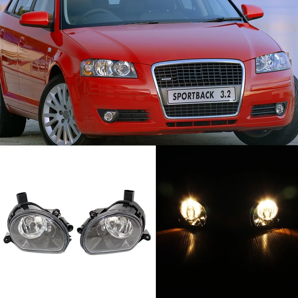 Car Lights For Audi A3 Sportback 2004 2005 2006 2007 2008 Front Bumper Fog Lamp Driving Light With Halogen  Bulbs