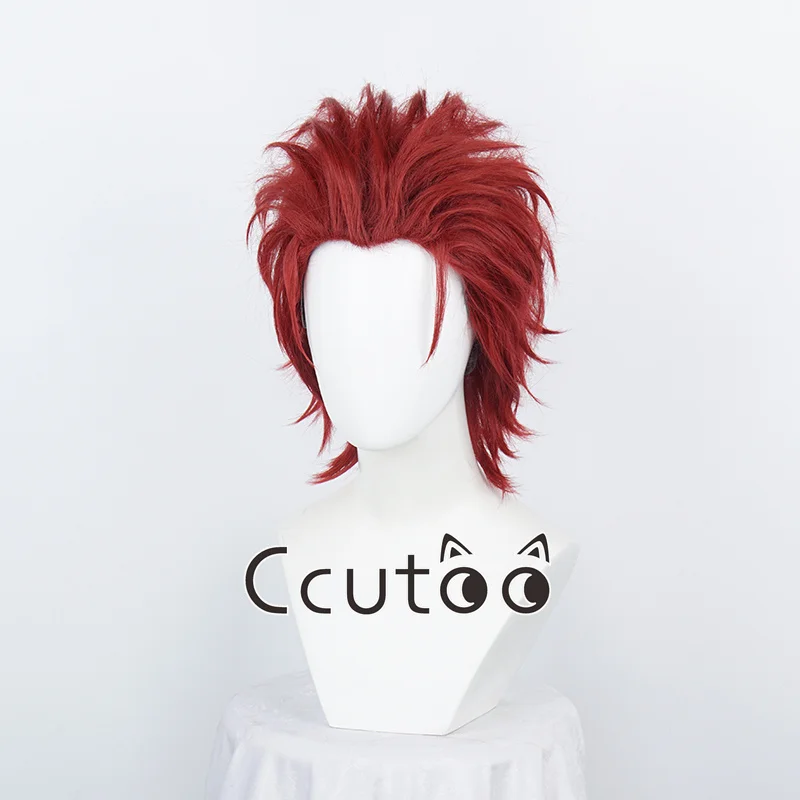 K SUOH MIKOTO Short Dark Red Synthetic Hair Cosplay Wig Heat Resistance Styled Anime Wigs +Free Wig Cap