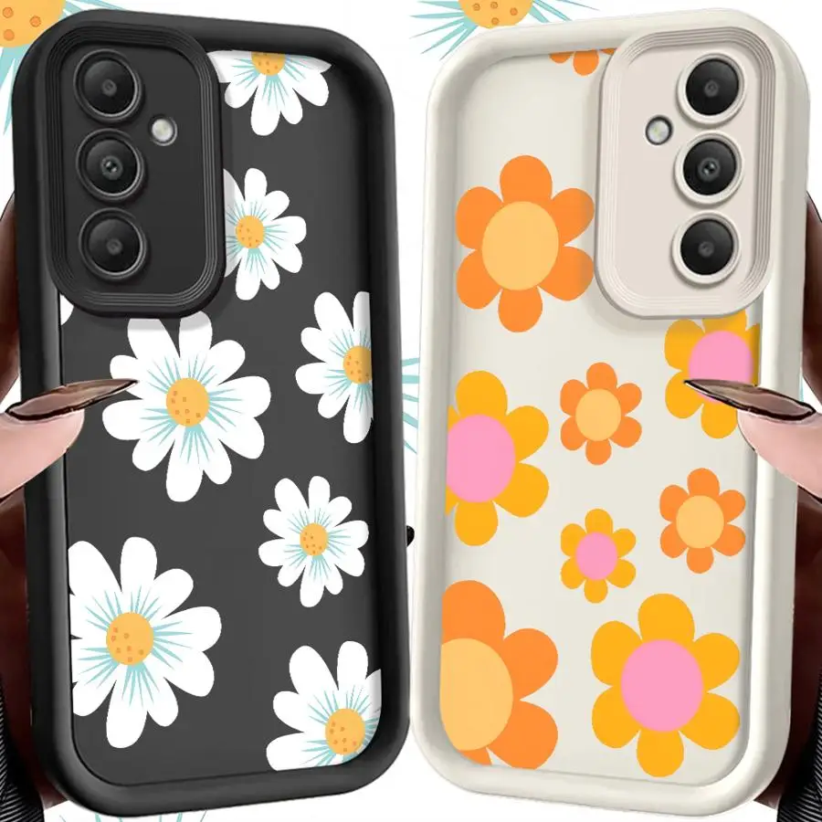 Simple Flower Case for Samsung Galaxy S26 Ultra S21 S24 Plus S25 S23 FE S24Ultra S22 S20FE S25 Edge Phone Cover