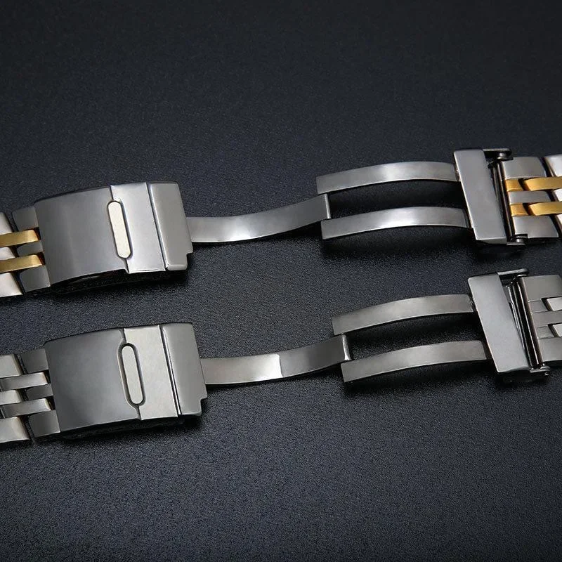 Solid Stainless Steel Watch Strap Men Personality Gentleman Watchbands for Breitling Accessorie 20/22/24mm Silver Gold