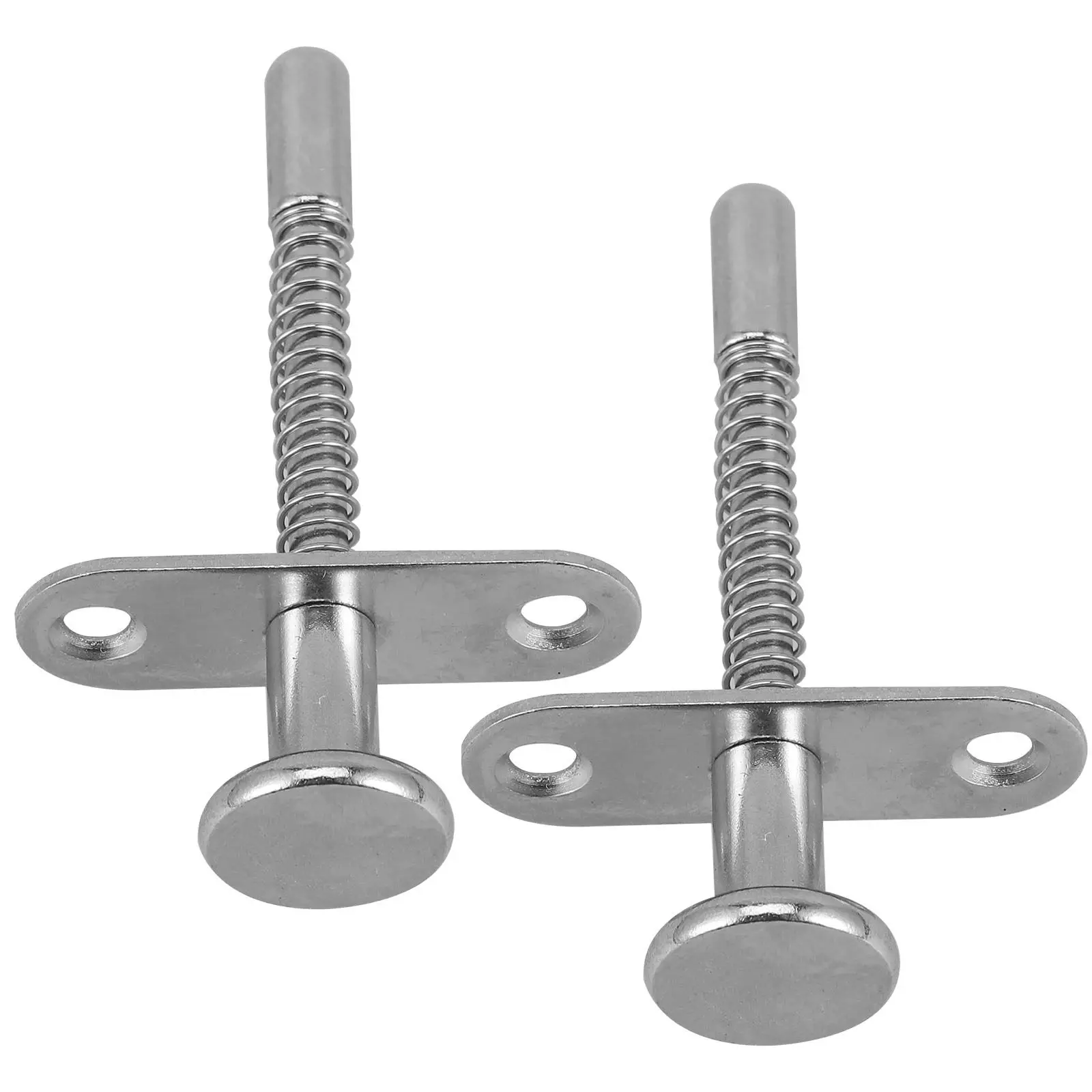2Pcs Spring Loaded Plunger Latches Strong Iron Material Baby Crib Latch Bed Spring Latches Furniture Fastening Fittings view 3