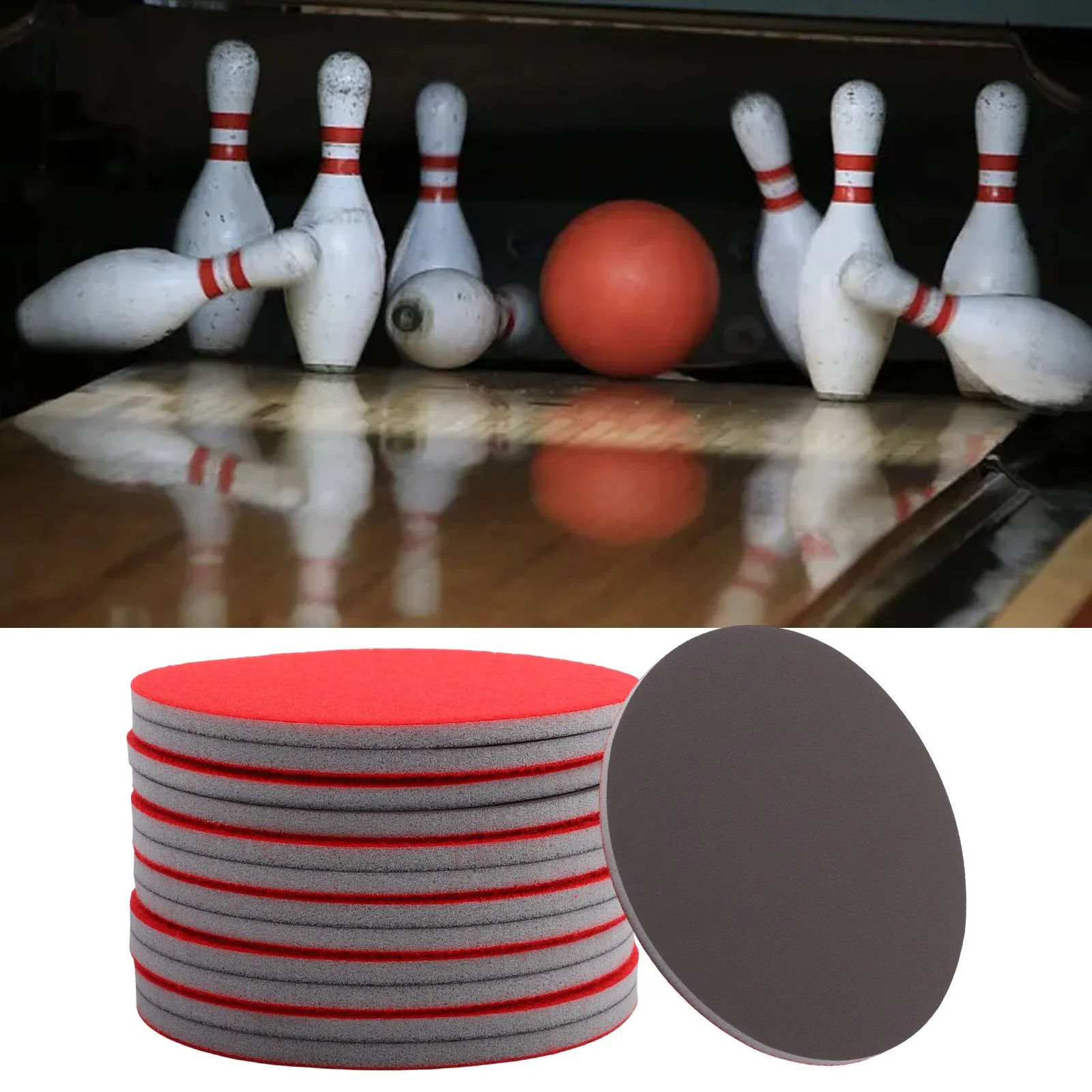 12pcs/set Bowling Sanding Pad Replacement Ball Polishing Cleaner Foam Kit Bowling Cleaner Maintenance Sanding Accessories