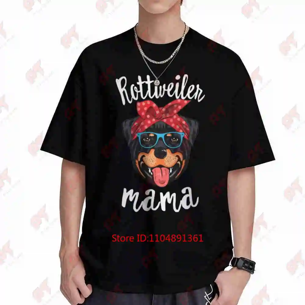 Rottweiler Mama Dog Lover Short Sleeve Tee 100% Cotton T-Shirt