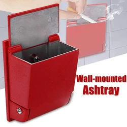 Bathroom Wall-mounted Ashtray Home Office Ashtray Bin Aluminium Alloy Wall-mounted Ashtray Cigarette butts and ash