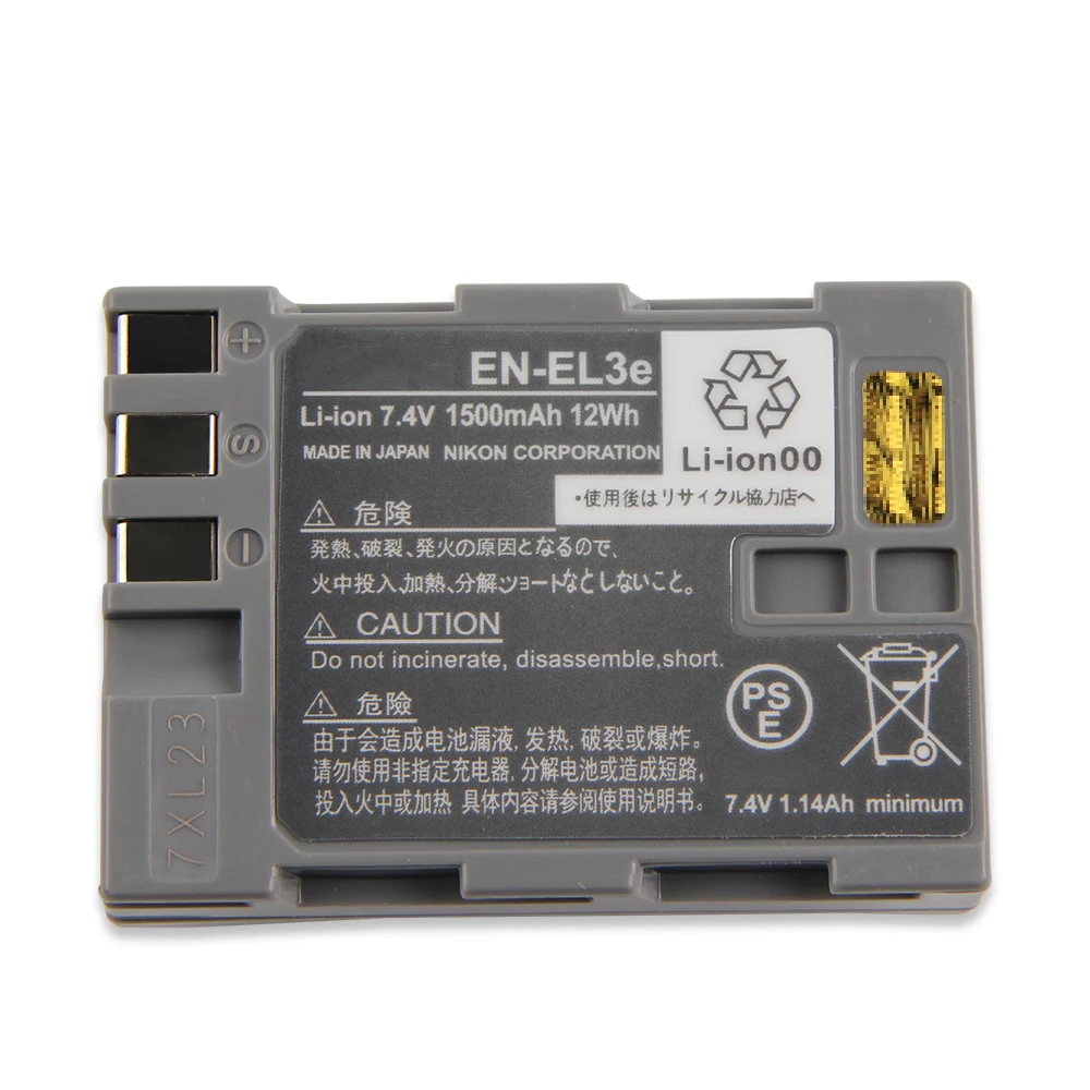 EN-EL3E Replacement Camera Battery For Nikon D50 D70 D70s D80 D90 D100 D200 D300S D300 D700 7.4V 1500mAh