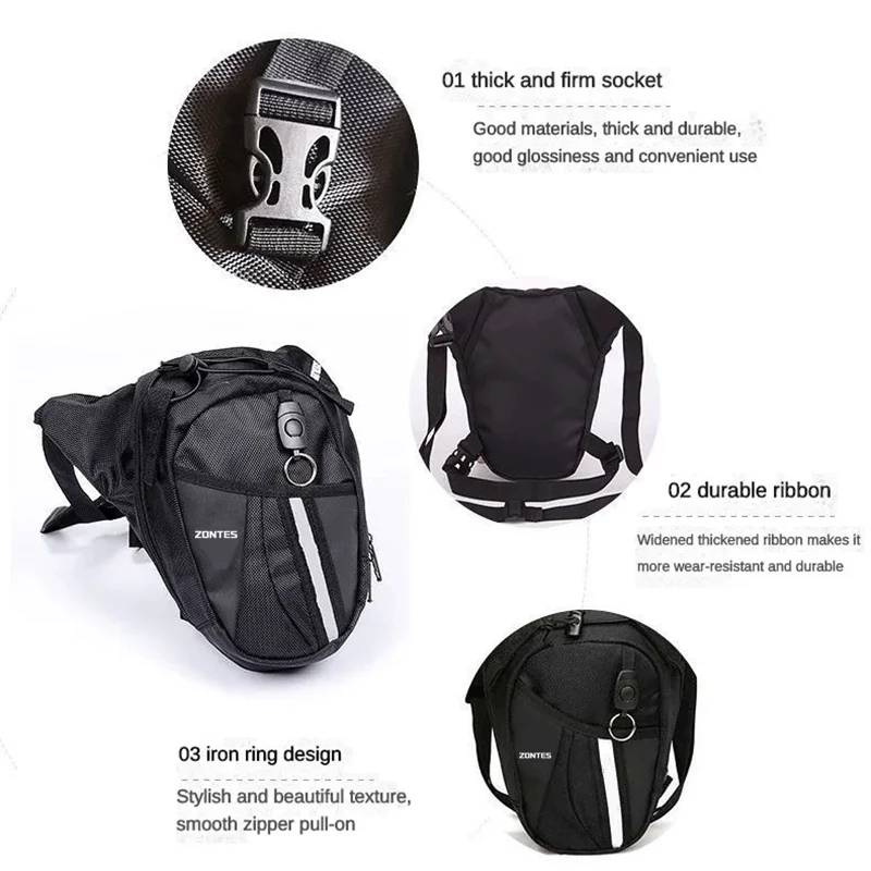 Para zontes g1 125 zt125 pacote de cintura dos homens à prova dwaterproof água coxa bolsa email equitação cintura quadril motocicleta perna saco ao ar livre universal