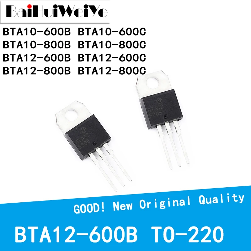 10PCS/LOT BTA10-600B BTA10-600C BTA10-800B BTA10-800C BTA12-600B BTA12-600C BTA12-800B BTA12-800C TO-220 New Good Quality Chipse