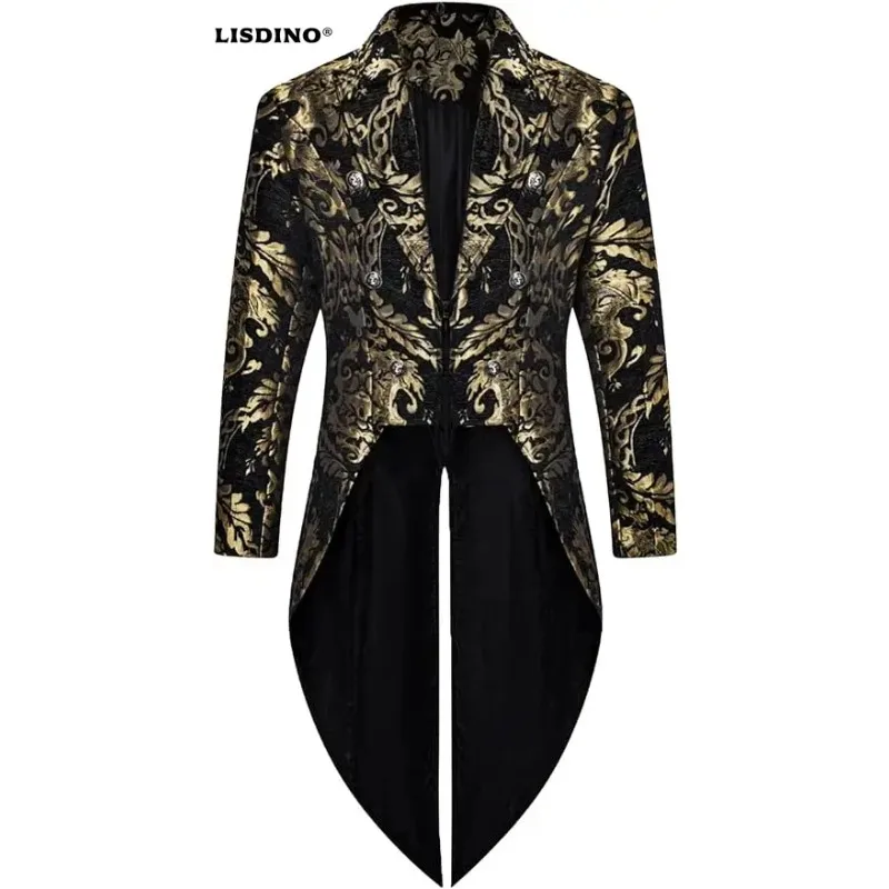 

1Thopil Men's Steampunk Vintage Tailcoat Jacket Gothic Victorian Frock Coat Costume