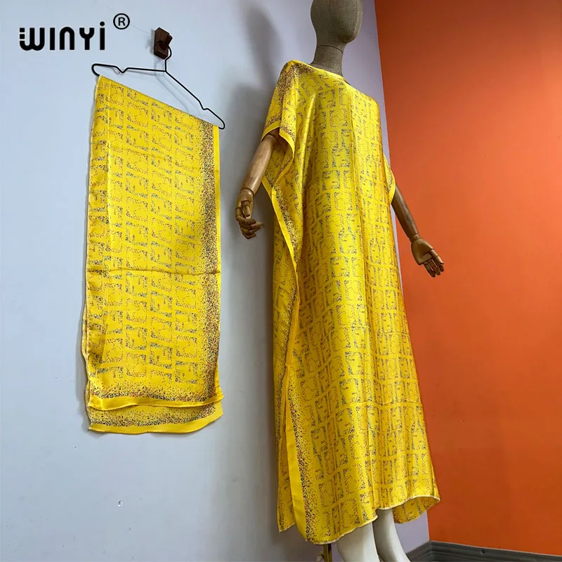 WINYI africa boho odzież z nadrukiem dla kobiet dubajski muzułmański Dashiki kaftan wakacyjny projekt sukienka abaja wieczorowy vestidos ملابس