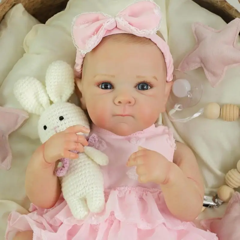 دمية بيبي ريبورن الحقيقية مع وجه جميل مثل الدمية للعب التفاعلي الآمن للأطفال الصغار وسهولة التنظيف A2UB #3