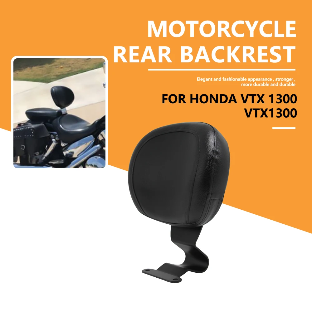 Front New In Driver Rider Seat Backrest Cushion for HONDA VTX 1300 VTX1300 Motorcycle Accessories Black Waterproof & Durable