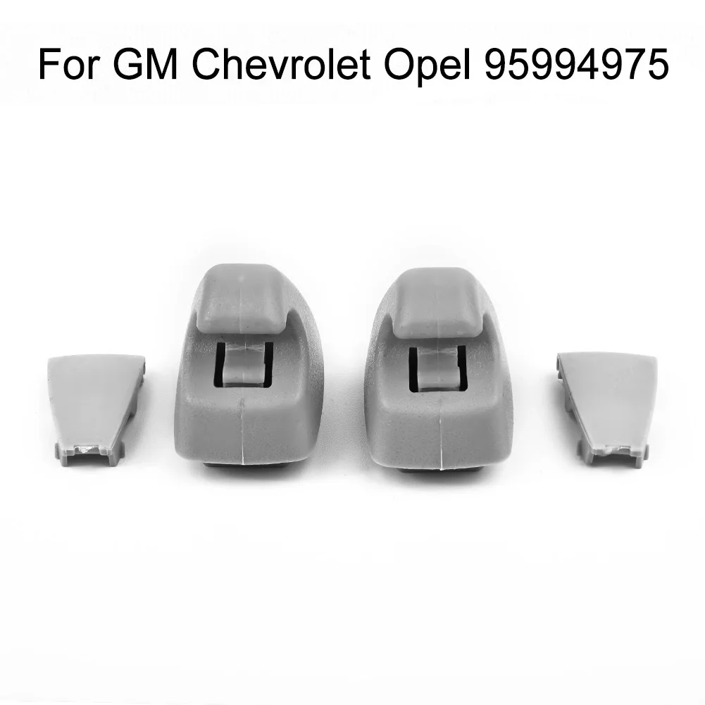 2pcs Gray Sun Visor Support Hook Clip Retainer ABS & PC Material 95994975 Fit For Cruze For Sonic 37mm X 24mm X 30mm