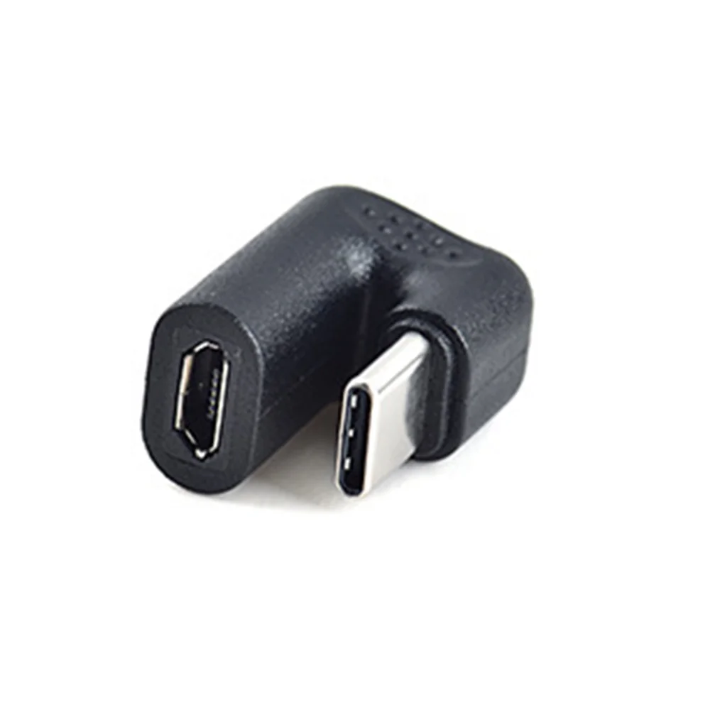 1 Pcs U-Shaped Angled USB 3.1 Type C Male to Micro-USB Female OTG USB-C Converter Adapter for Huawei Samsung Xiaomi