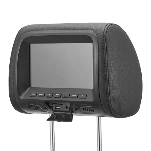 Imagen 2 del producto Monitor Universal para reposacabezas de coche de 7 pulgadas, pantalla de entretenimiento para asiento trasero, reproductor multimedia para AV USB SD MP4 MP5 FM negro