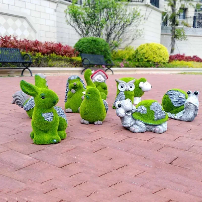 

Outdoor Simulation Flocking Animal Resin Statues Courtyard Garden Sculpture Decoration Landscape Kindergarten Figurines Crafts