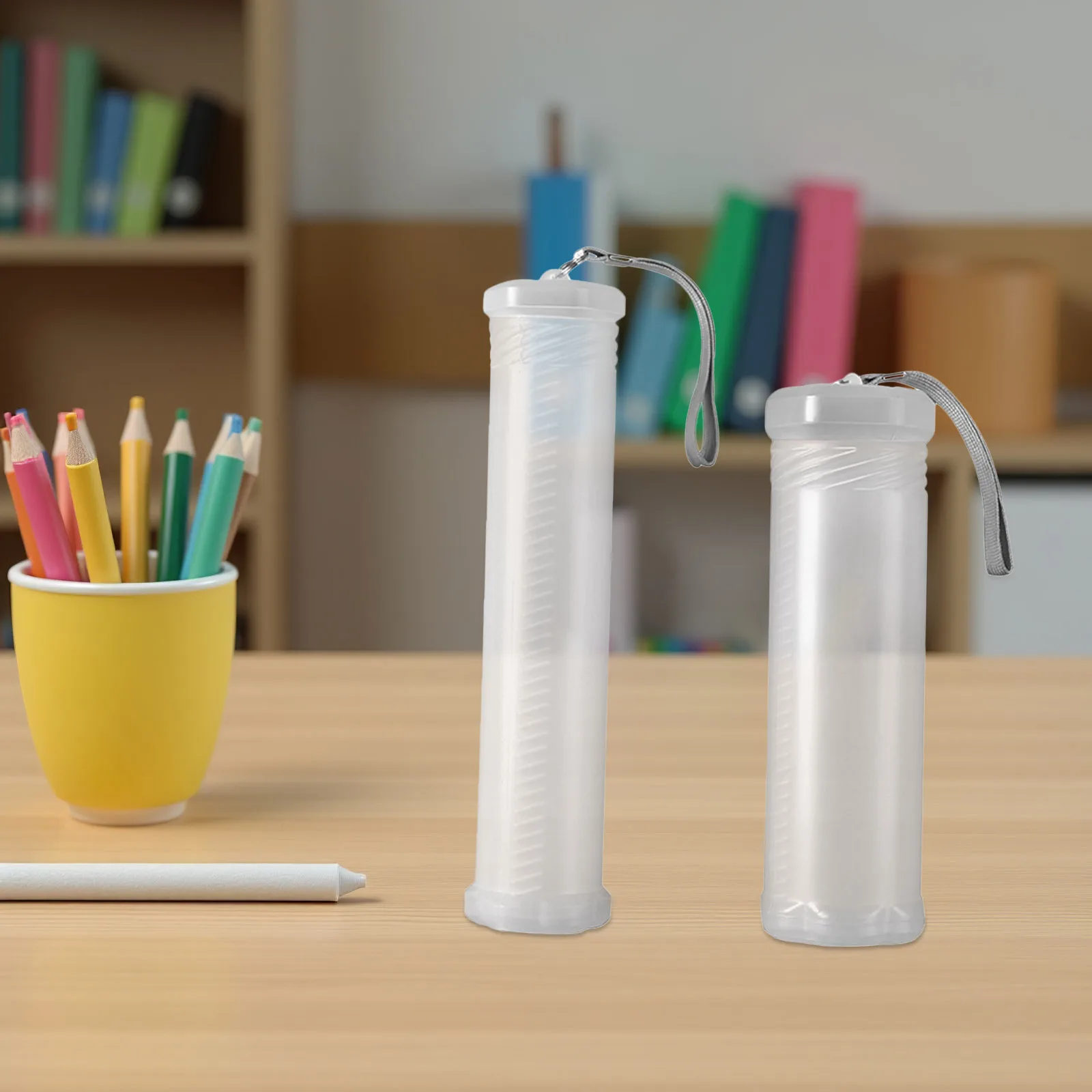 2Pcs Retractable Pencil Box Plastic Pen Case Telescopic Pen Container Portable Lightweight Pencil Storage Case for Students