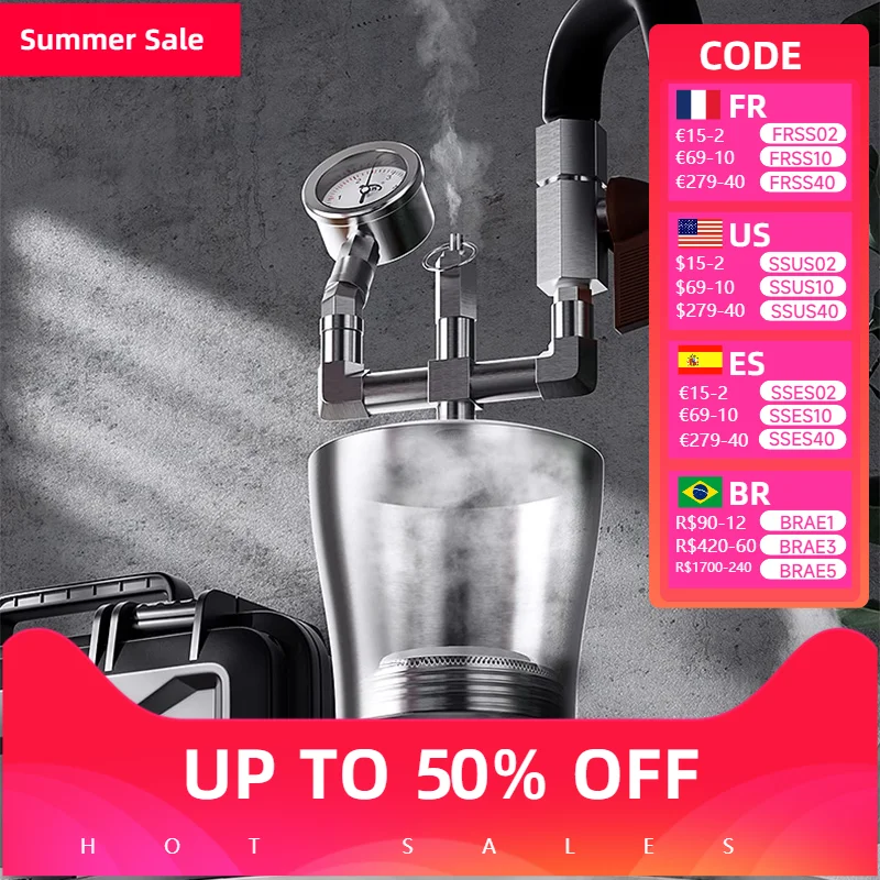 AK-74 المحمولة الحليب Frother الفولاذ المقاوم للصدأ الحليب باخرة بخار الماء فاصل تجفيف البخار تنوعا لصنع القهوة