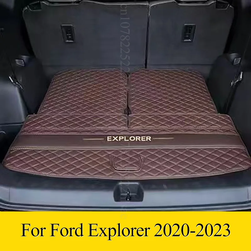 Кожаный водонепроницаемый коврик для багажника автомобиля Ford Explorer Accessories 2020-2023 2024 High Side