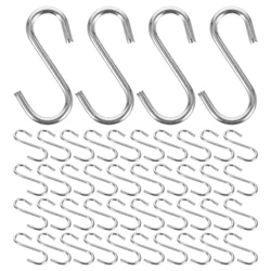 100PCS Mini S-Shaped Hooks Mini Stainless Steel S-Shaped Hangers DIY Jewelry Accessories Multipurpose Metal Small Hanging Hooks