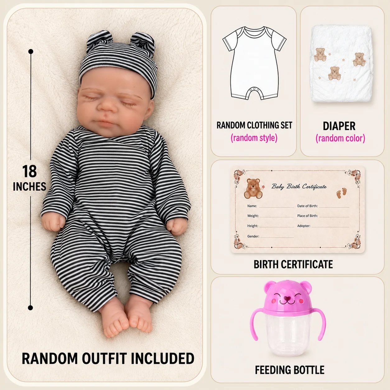 Poupée bébé reborn en silicone - Reborn Baby Doll Silicone Realistic avis et prix