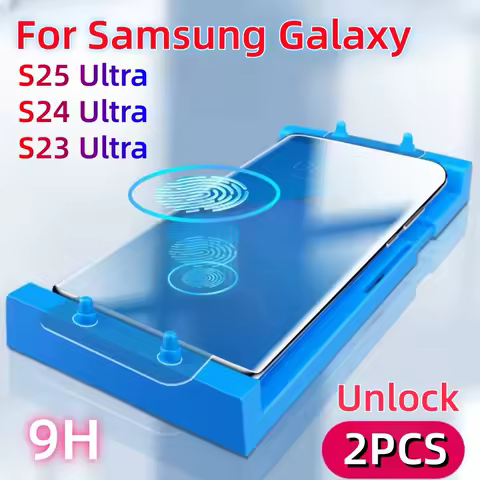2PCS For Samsung Galaxy S25 S24 Ultra S23 S22 S21 S9 NOTE 20 Plus Explosion-proof Screen Protector Glass Protective with Kit