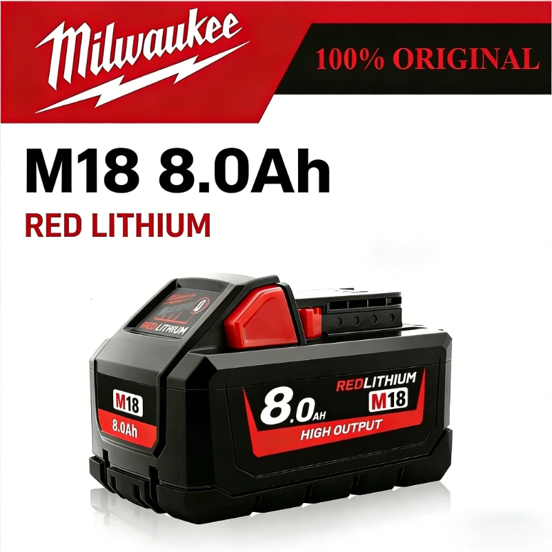 

For Milwaukee M18 48-11-1828 18V XC 6.0Ah Lithium Battery Replacement High Performance Cordless Tool Battery