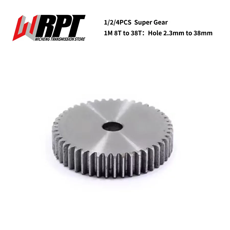 

1M Flat Tooth Gear 8 Teeth To 38 Teeth Thickness 10mm 45# Steel Tooth Surface Quenching CNC Spur Gear Transmission Parts