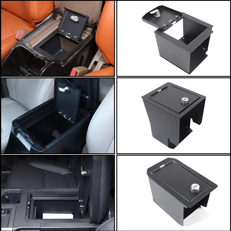 For Toyota Land Cruiser Prado FJ120 LC250 1996-2025 Car Armrest Storage Privacy Password Lock Security Safe Box Accessories