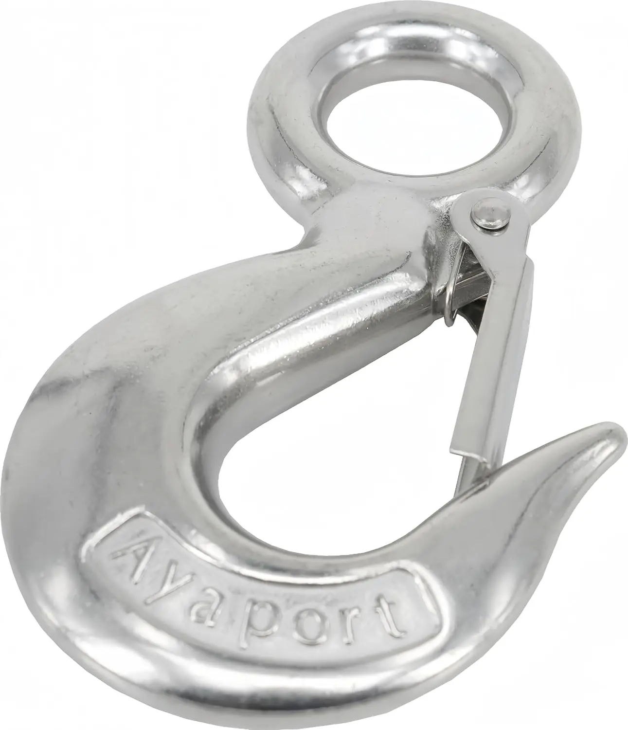 Grab Hooks, Slip Hooks, 304 Stainless Steel Spring Hook Swivel Eye Lifting Hook Round Fast Eye Safety Snap Hook