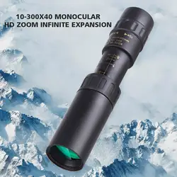 Cámara Monocular de Metal con Zoom continuo para teléfono móvil, telescopio ajustable de alta definición para caza y turismo al aire libre, 10-300x40