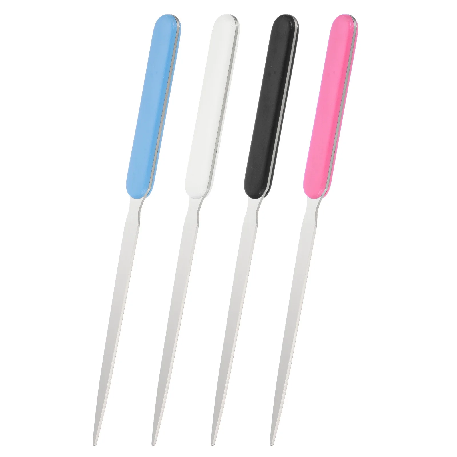 2-8Pcs Letter Opener Stainless Steel Lightweight Handle Envelope Opener Mail Opener Letter Slitter for Package Box Open 4Colors