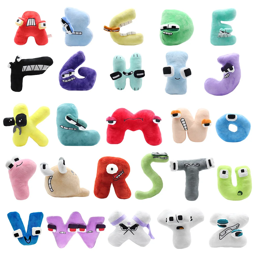 

Alphabet Lore Plush Toys A-Z English Letter Stuffed Animal Plushie Doll Toys Gift For Kids Children Educational Christmas Gifts