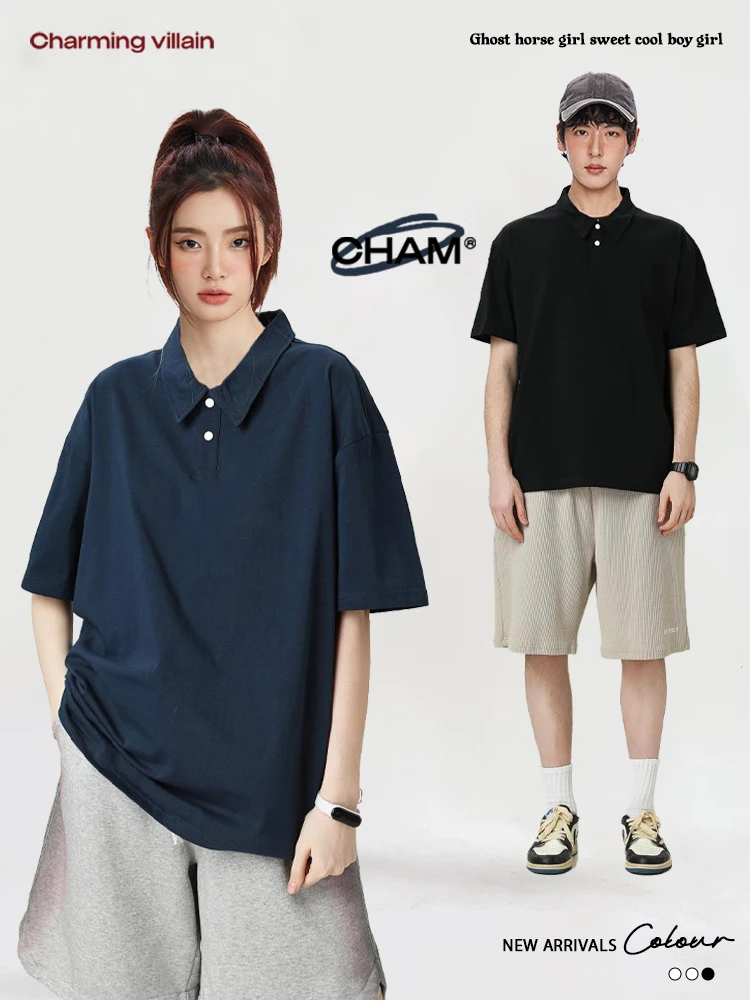 

Charming Antihero Simple Heavyweight Loose irt ort Sve T-irt ex Color New Summer Faion Basic Wear