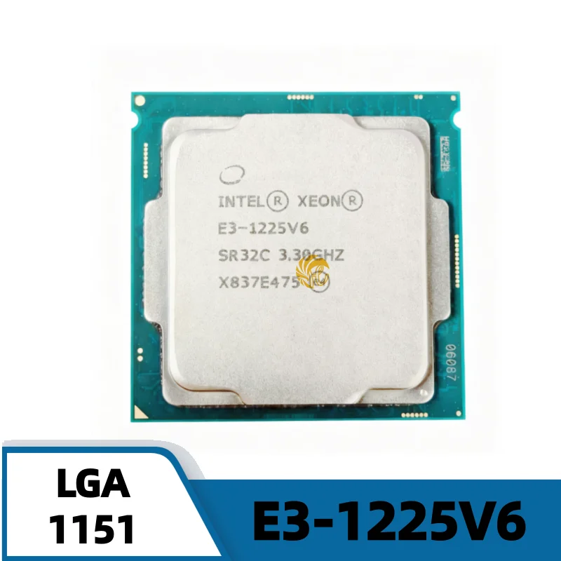 Intel Xeon E3-1225V6 CPU de cuatro núcleos 3,30 GHz 8M 73W LGA1151 E3-1225 V6 E3 1225 V6 E3 1225V6