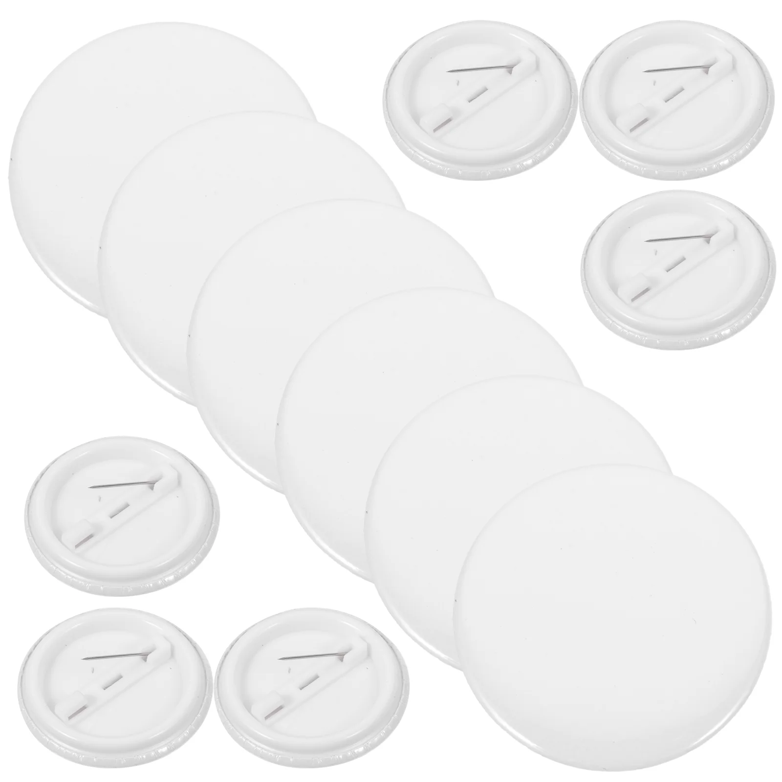 Buttons for Crafts Kids Blank Badge Decor DIY Badges Earrings White Pin Tinplate Child