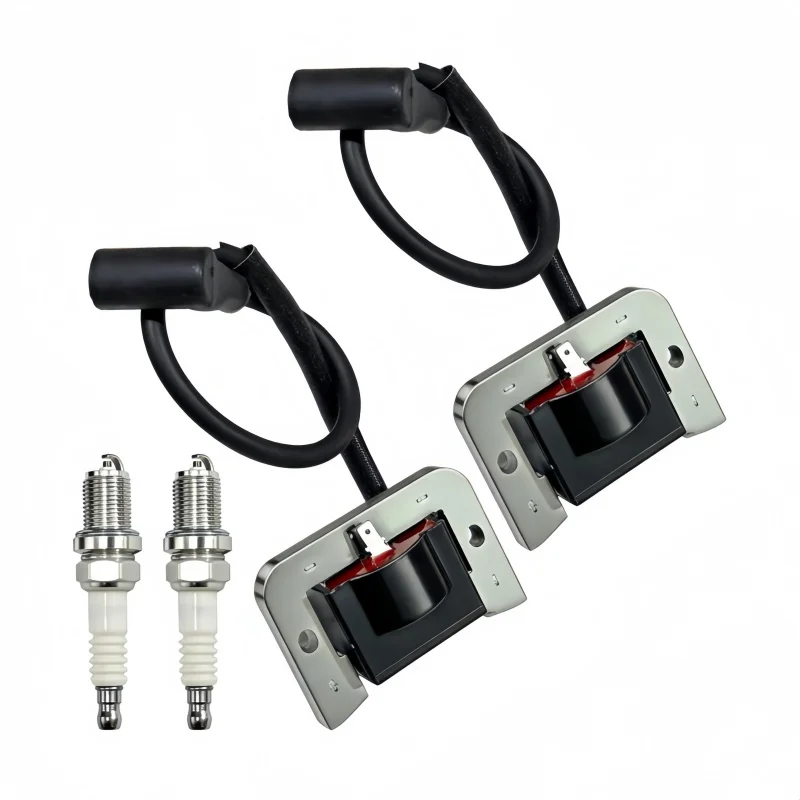 32-584-24-S Ignition Coil Module with Spark plug Compatible for KT740 KT745 Lawn Mower Engine Replace# 32-584-09-S 32-584-25-S