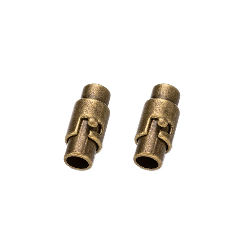 5pcs 3/4/5/6/8mm Leather Cord End Cap Magnetic Clasp With Locking