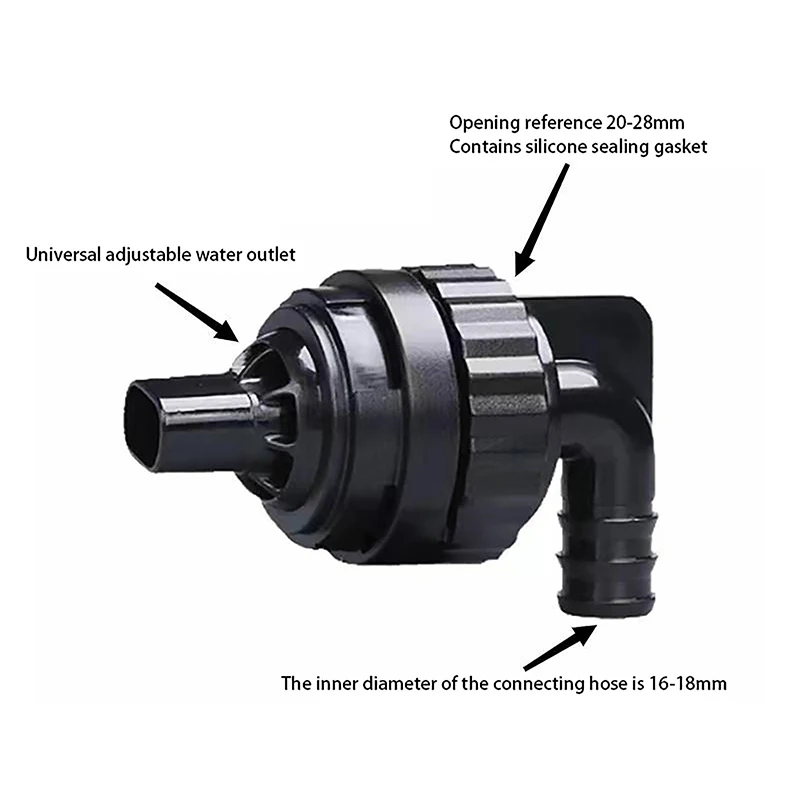 Wylot filtra tylnego do akwarium Uniwersalny obrotowy przelew Zraszacz typu kaczy dziób Wielofunkcyjna dysza akwariowa