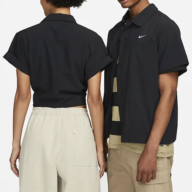 Nike genuine summer men's and women's quick drying skateboarding bowling short sleeved shirt DV9074-010