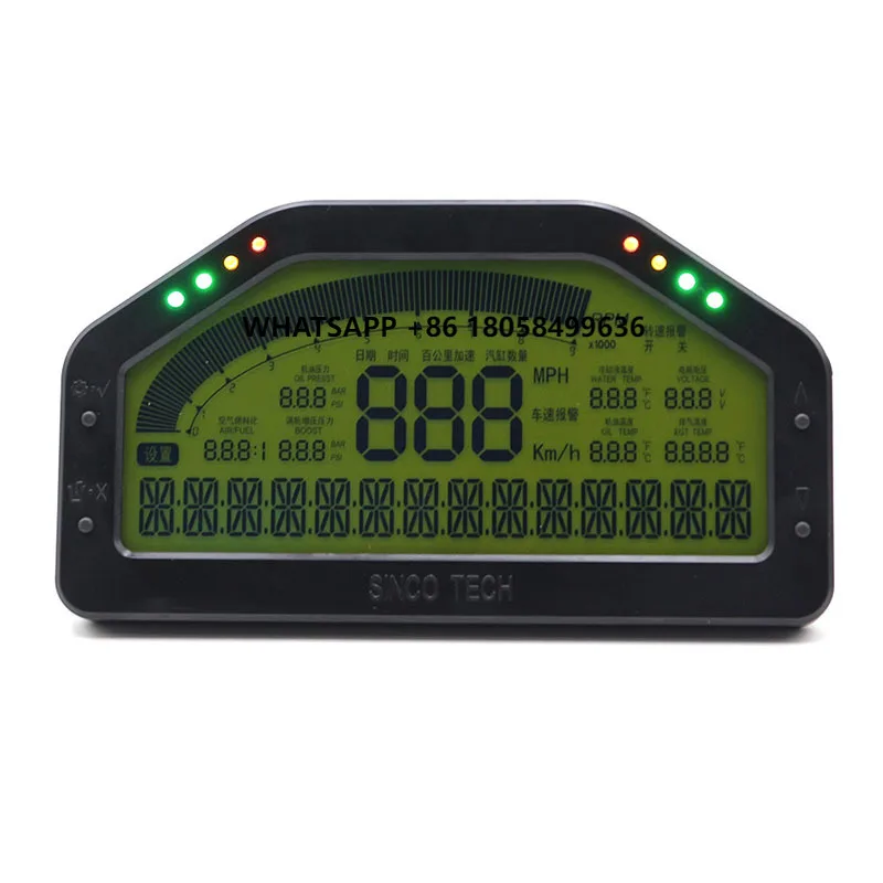 

Car Racing Parts 908 6.5 Inch LCD Screen Display Dashboard With Multi-function Gauge Full Sensor Kit